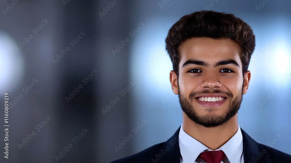Confidently Smiling Businessman Portrait Photo: Close-Up Shot in Modern Office Setting. AI Generated Confidently Smiling Businessman Portrait Photo: Close-Up Shot in Modern Office Setting. AI Generated
