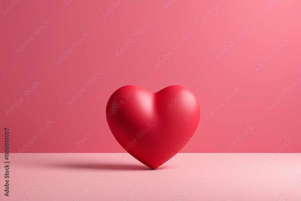 a close up of a red heart on a pink surface a close up of a red heart on a pink surface