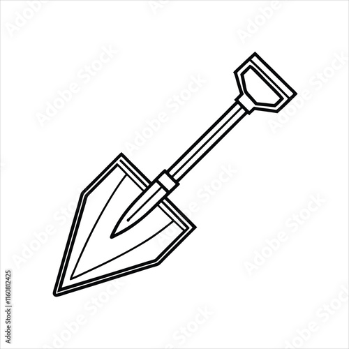  Triangular Shovel Vector Icon Isolated on White Backgroun