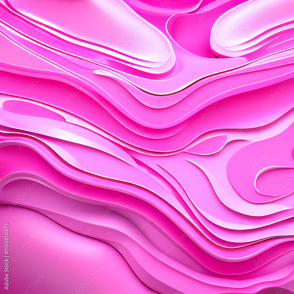 Obraz premium Pink with flowing abstract shapes, vibrant gradients of blue and purple, soft lighting creating depth and shadows, a sense of motion and energy, rendering, created using.generative ai