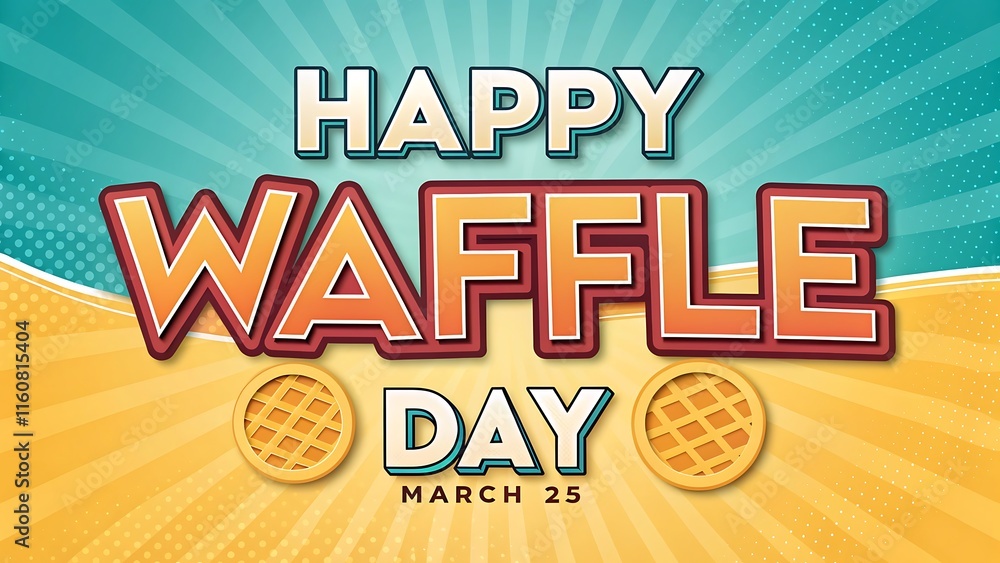 Obraz premium happy international waffle day