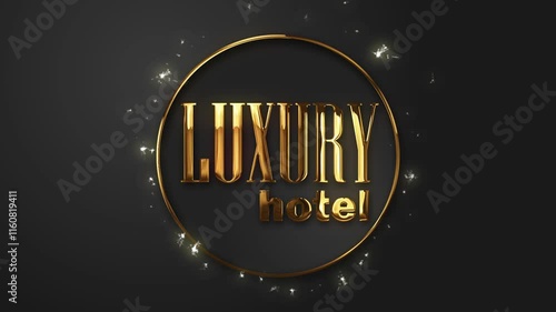 Gold logo luxury hotel