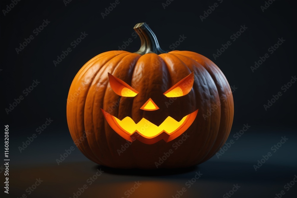 a close up of a carved pumpkin with glowing eyes a close up of a carved pumpkin with glowing eyes