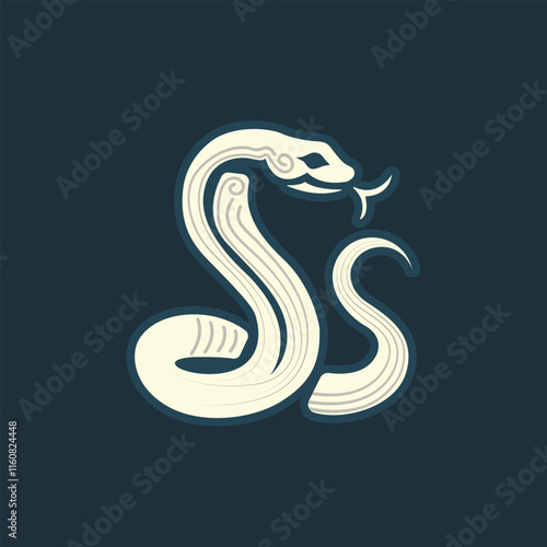 Vector snake icon. Symbol of 2025 year snake. Snake logo. Stylish snake icon. Vector illustration.