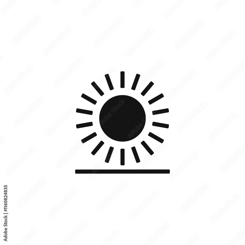 Black sun. Vector icon of solar energy. Sun rays. Ecology logo. Alternative energy. Vector illustration. Black sun. Vector icon of solar energy. Sun rays. Ecology logo. Alternative energy. Vector illustration.