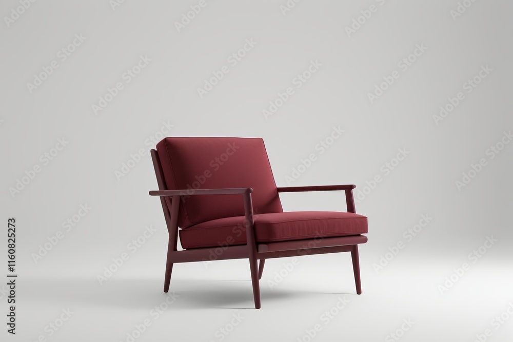 a close up of a red chair with a white background a close up of a red chair with a white background