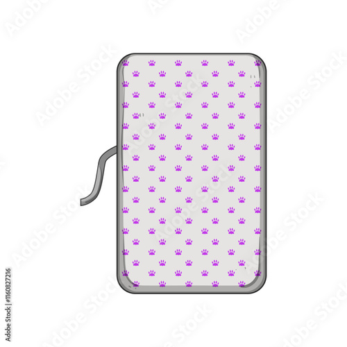 portable changing pad cartoon. waterproof foldable, travel cushioned, compact lightweight portable changing pad sign. isolated symbol vector illustration
