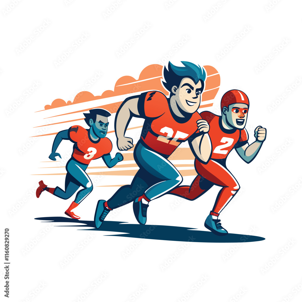 Fototapeta premium American football vector illustration
