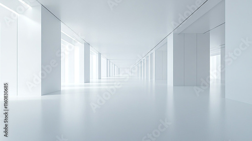 Wallpaper Mural Expansive white interior with sleek lines and natural light in modern architecture Torontodigital.ca
