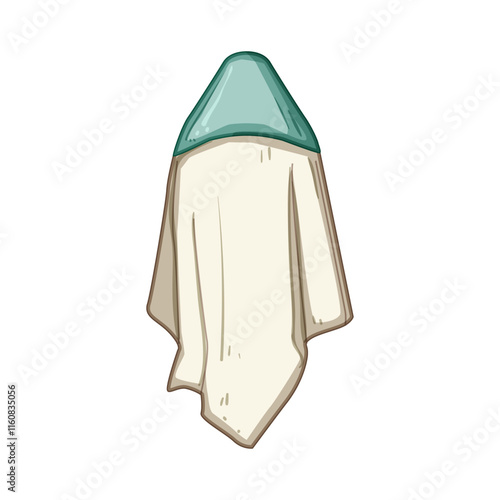 newborn hooded baby towel cartoon. cozy warm, plush gift, shower wrap newborn hooded baby towel sign. isolated symbol vector illustration