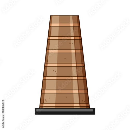 stack industrial chimney cartoon. exhaust flue, emissions smoke, draft height stack industrial chimney sign. isolated symbol vector illustration