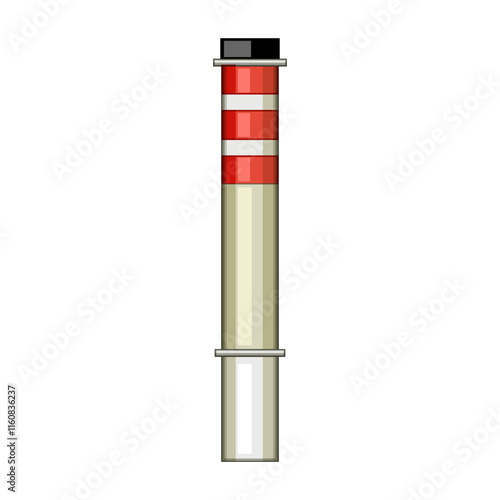 flue industrial chimney cartoon. emissions smoke, draft height, diameter material flue industrial chimney sign. isolated symbol vector illustration