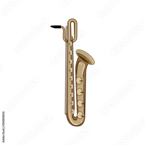 tenor saxophone cartoon. soprano reed, brass woodwind, keys mouthpiece tenor saxophone sign. isolated symbol vector illustration