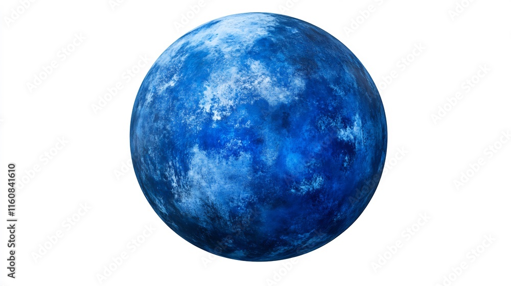 Stunning Blue Celestial Body: A Digital Painting of a Fictional Planet Stunning Blue Celestial Body: A Digital Painting of a Fictional Planet
