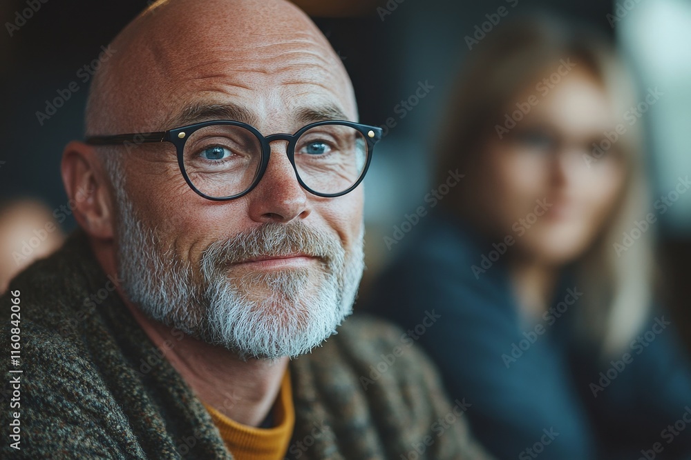 Mature businessman in meeting with his colleagues, Generative AI Mature businessman in meeting with his colleagues, Generative AI
