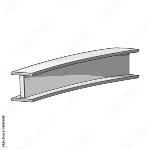 construction steel beam cartoon. strength support, load structure, fabrication welding construction steel beam sign. isolated symbol vector illustration