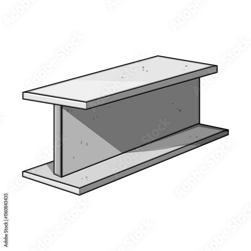 structure steel beam cartoon. fabrication welding, tensile reinforcement, girder truss structure steel beam sign. isolated symbol vector illustration