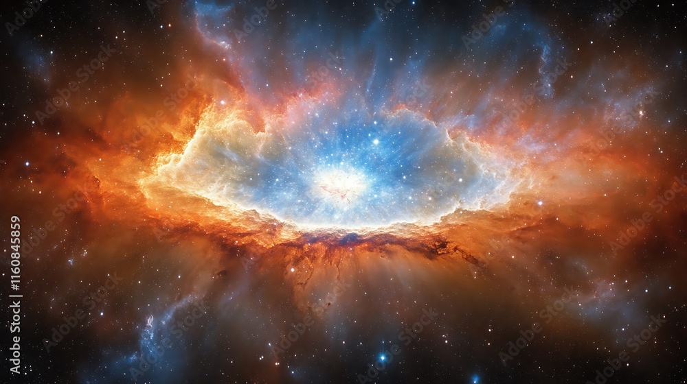 Fototapeta premium Celestial Nebula Cosmic Explosion Stellar Burst