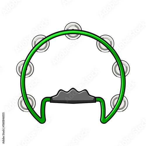 shake tambourine cartoon. play hand, circle performance, folk festival shake tambourine sign. isolated symbol vector illustration