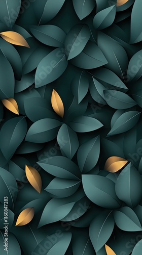 Wallpaper Mural The image showcases a beautiful arrangement of blurred dark green plant leaves overlaying a contrasting black background, evoking a serene atmosphere Torontodigital.ca
