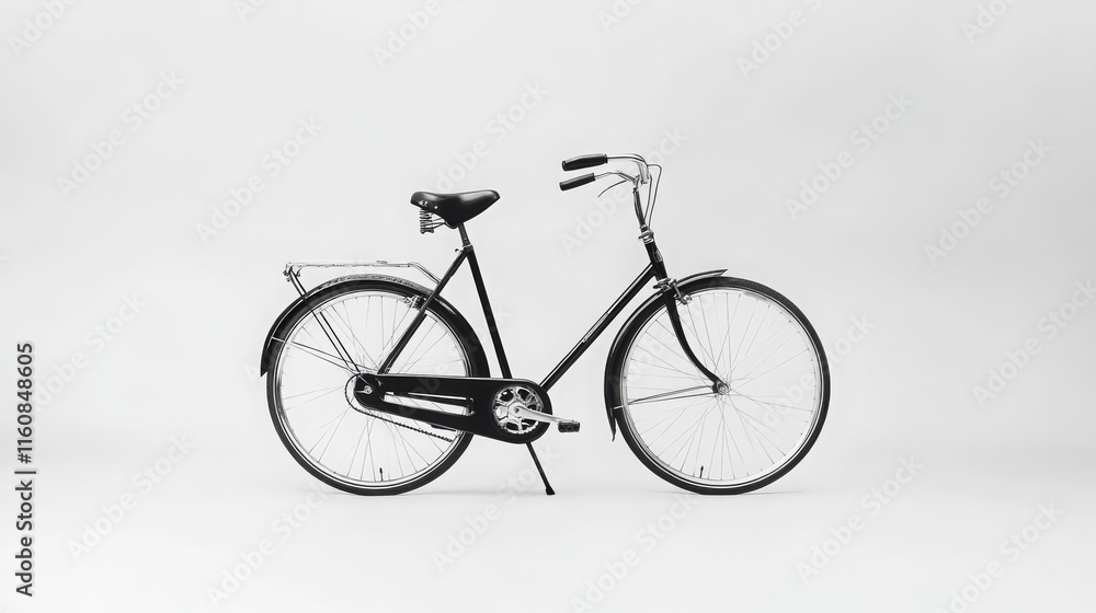 Stylish Black Bicycle on a Minimalist Background with a Focus on Design, Functionality, and Elegance for Urban Transportation and Lifestyle Imagery Stylish Black Bicycle on a Minimalist Background with a Focus on Design, Functionality, and Elegance for Urban Transportation and Lifestyle Imagery