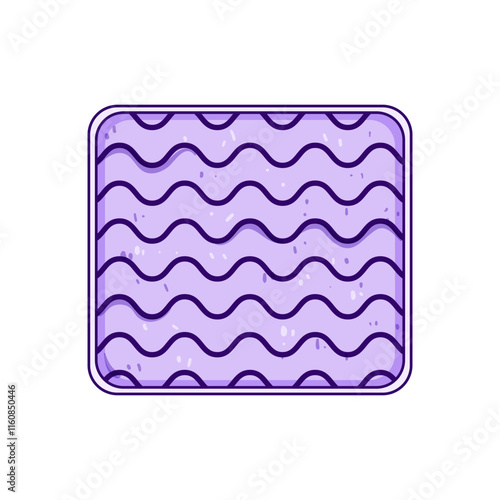bath washcloth baby cartoon. hygiene clean, delicate reusable, eco friendly bath washcloth baby sign. isolated symbol vector illustration