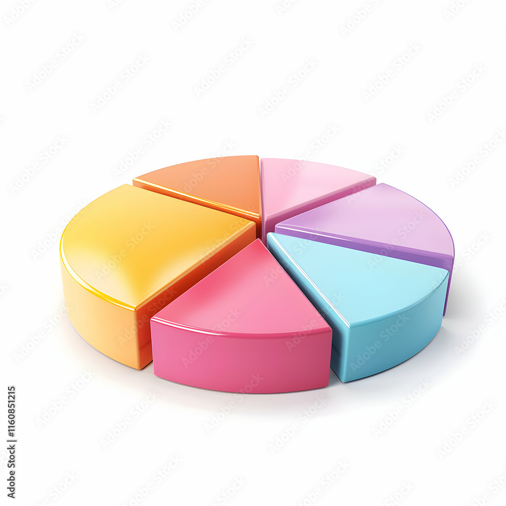 Colorful Pie Chart Segments Representing Data Analysis Concepts Colorful Pie Chart Segments Representing Data Analysis Concepts