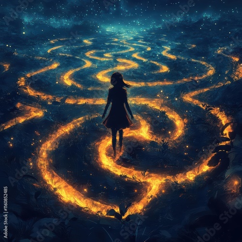 Discover a glowing labyrinth leading to your dreams photo