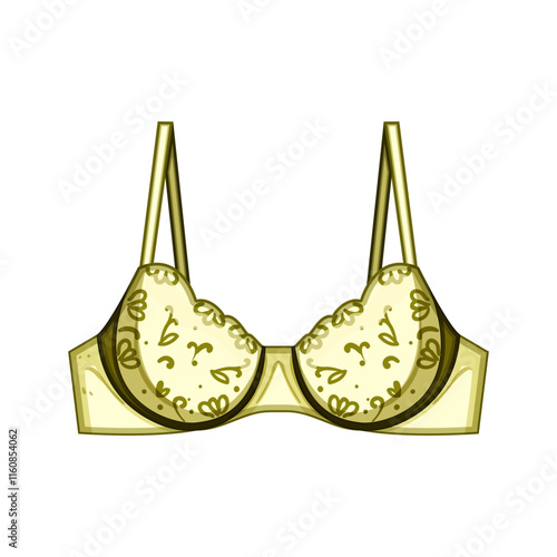 feminine bra lace cartoon. intimate fashion, undergarment comfort, style elegance feminine bra lace sign. isolated symbol vector illustration