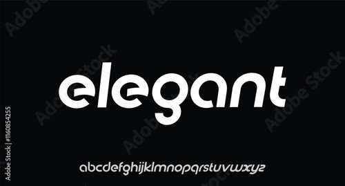 Elegant unique serif alphabet display font vector illustration
