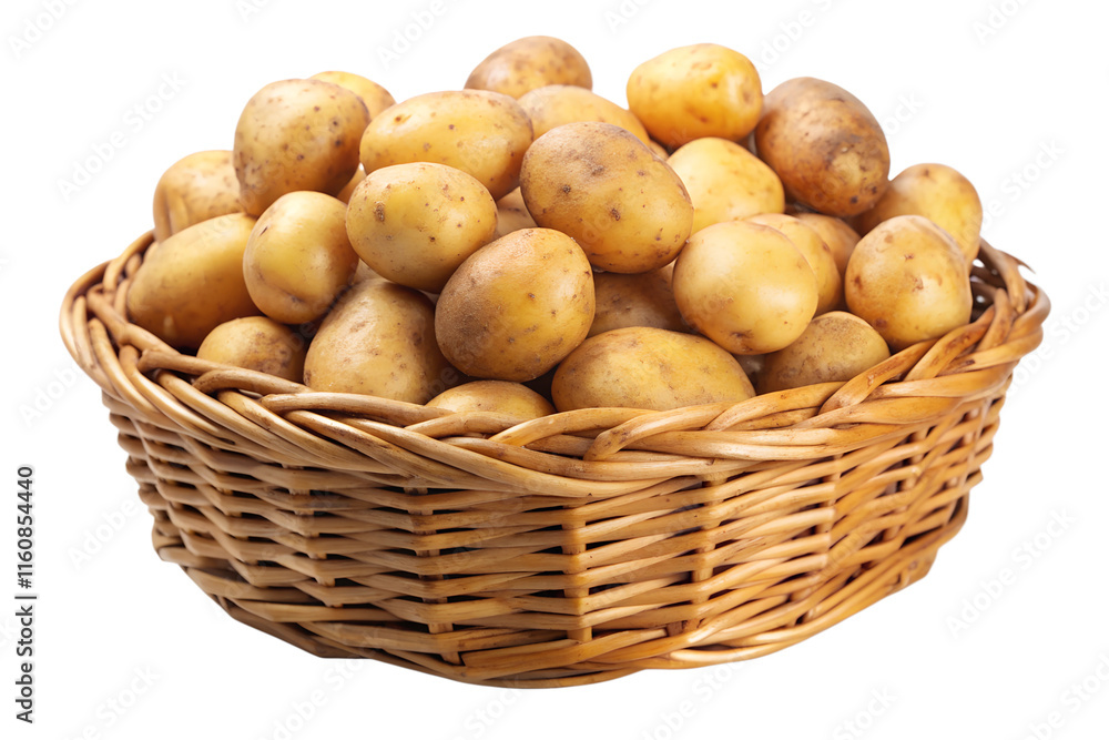 Lots of potato in a basket Lots of potato in a basket