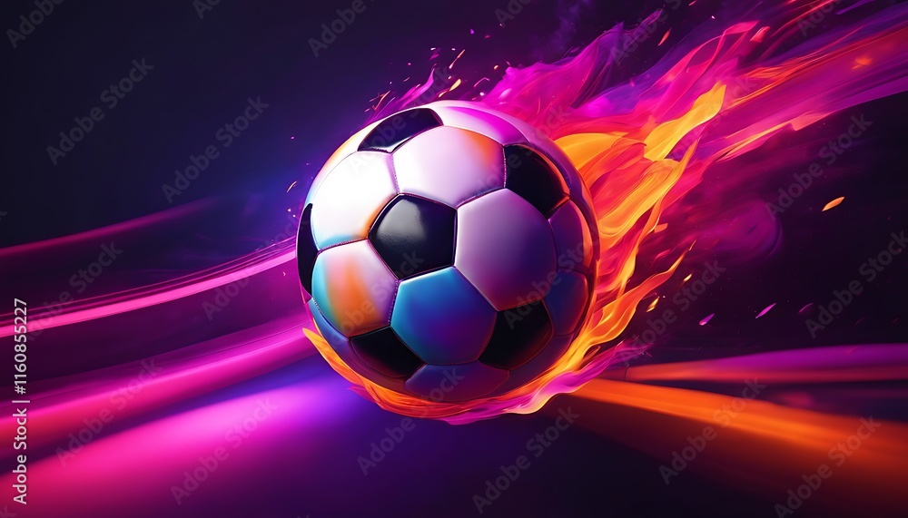 Obraz premium Blazing Glory: Soccer in Motion