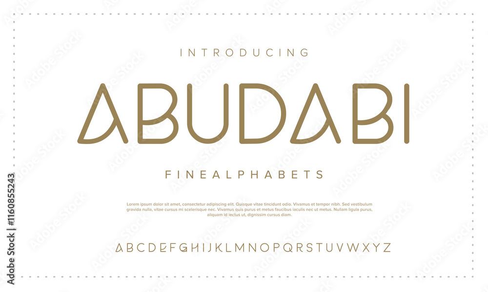 Fototapeta premium minimal modern alphabet fonts. Typography technology vector illustration