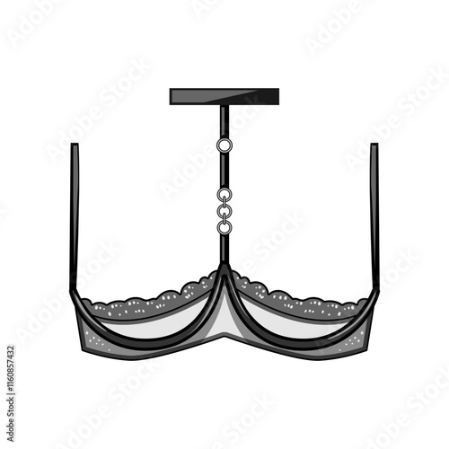 alluring bra sexy cartoon. provocative sensual, elegant feminine, delicate stylish alluring bra sexy sign. isolated symbol vector illustration