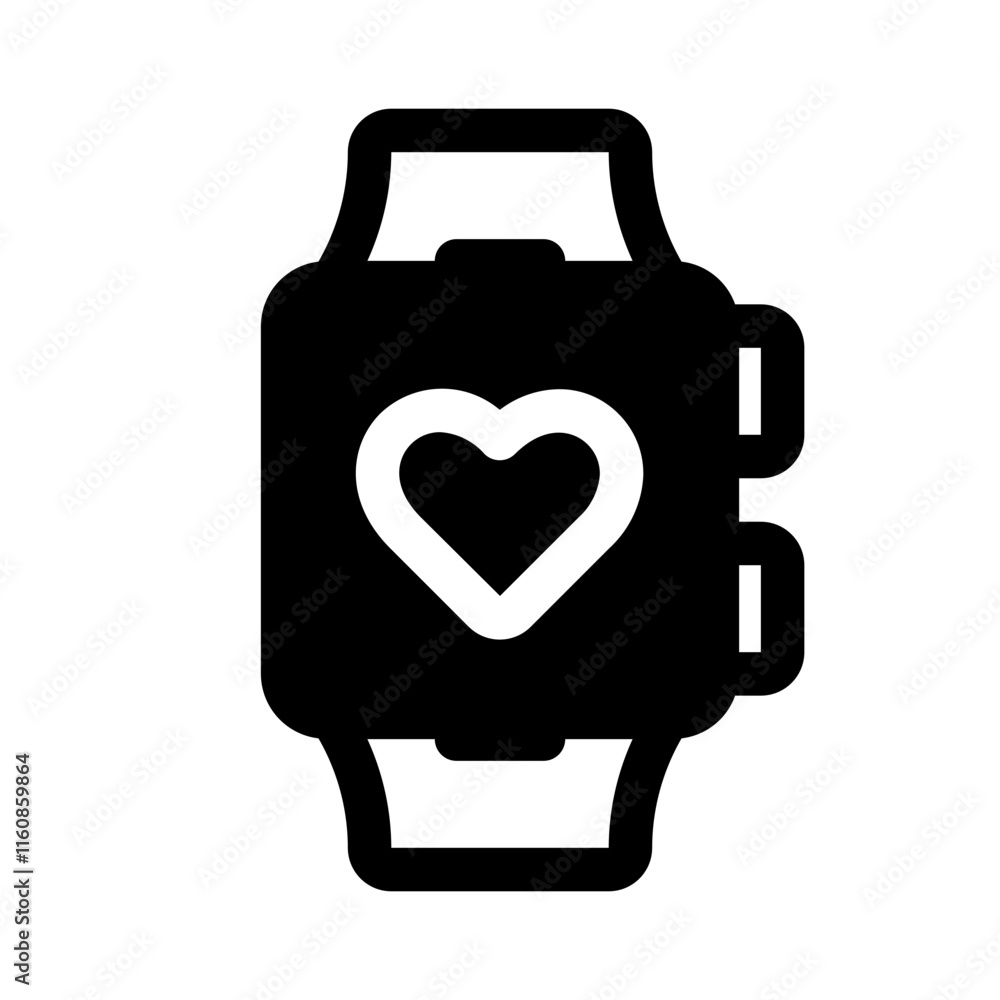 Smartwatch Glyph Icon. Single icon, glyph vector icon Smartwatch Glyph Icon. Single icon, glyph vector icon