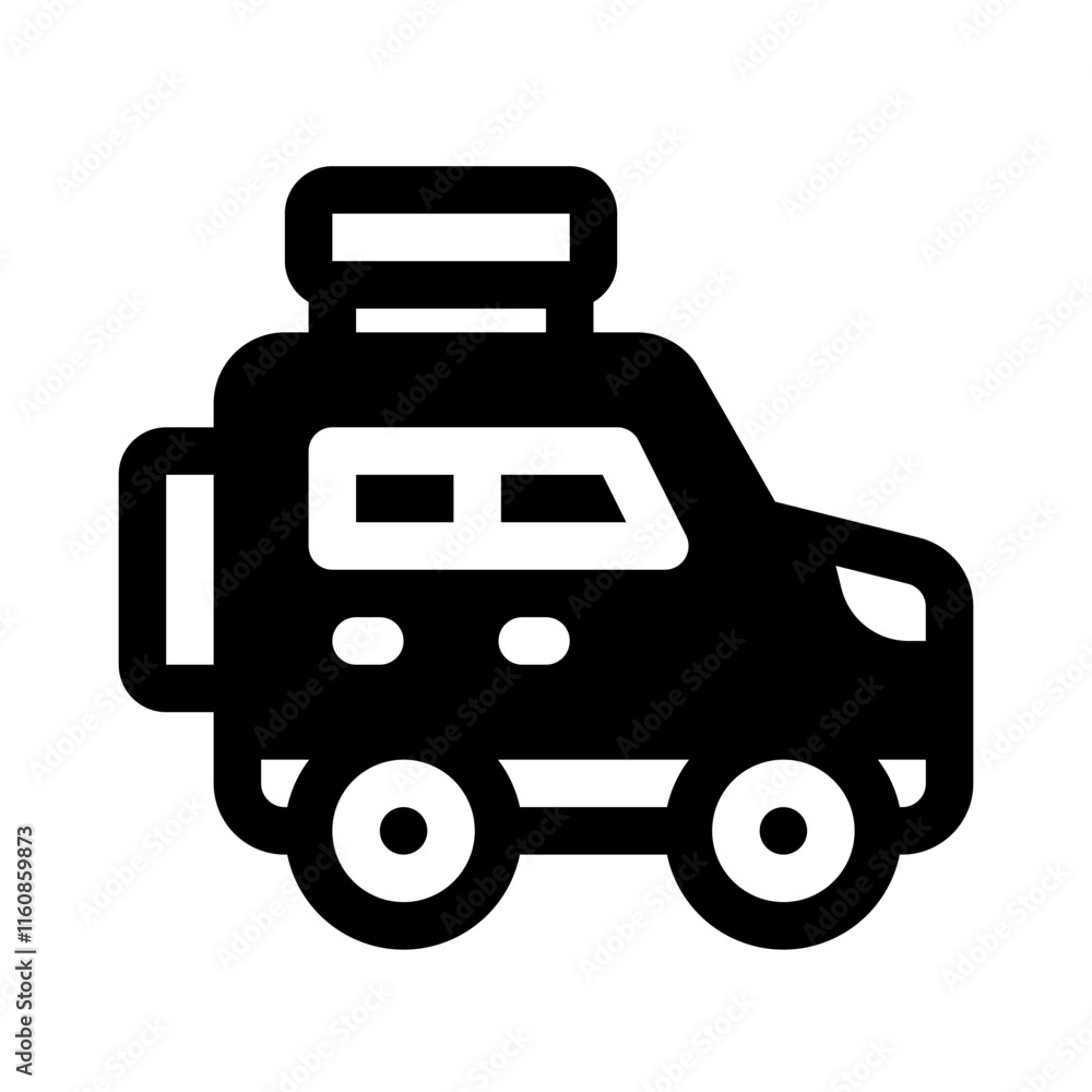 Traveling Glyph Icon. Single icon, glyph vector icon Traveling Glyph Icon. Single icon, glyph vector icon