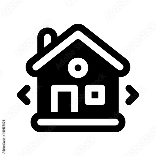 Nomadic Glyph Icon. Single icon, glyph vector icon