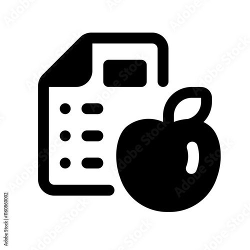 Diet Glyph Icon. Single icon, glyph vector icon