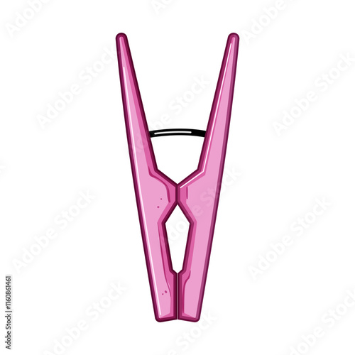 laundry clothespin cartoon. peg wooden, plastic grip, line secure laundry clothespin sign. isolated symbol vector illustration