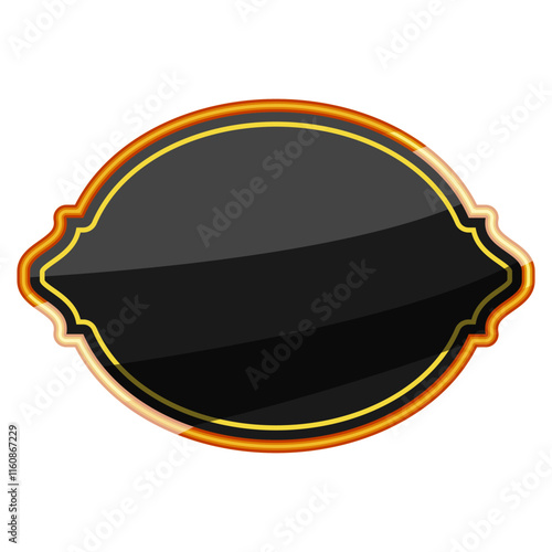 opulence label golden luxury cartoon. elegance prestige, sophistication glamour, premium exclusive opulence label golden luxury sign. isolated symbol vector illustration