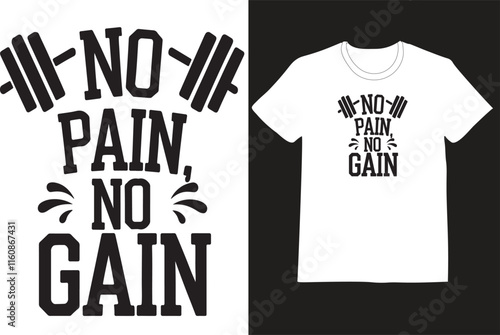 No pain no gain hold your own - Fitness typography vector T-shirt design. motivational and inscription quotes. perfect for print item and bags, posters, cards.