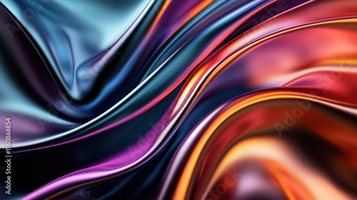 Dynamic 3D Mockup of Glossy Vibrant Hues in Abstract Textures