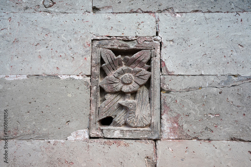 Obraz na płótnie Brick carvings on the walls of ancient Tibetan buildings in Summer Palace, Beijing w salonie