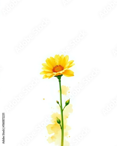 Wallpaper Mural image d'une tâche jaune à l'aquarelle Torontodigital.ca