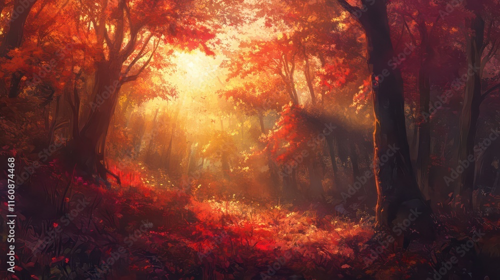 Vibrant Autumn Forest: A Journey Through Nature's Palette Vibrant Autumn Forest: A Journey Through Nature's Palette