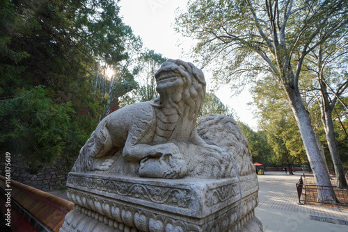 Obraz na płótnie Divine Beast Stone Carving in Summer Palace, Beijing w salonie