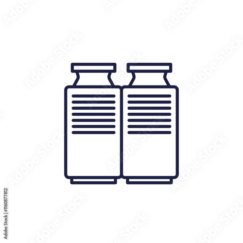 chiller tower line icon on white