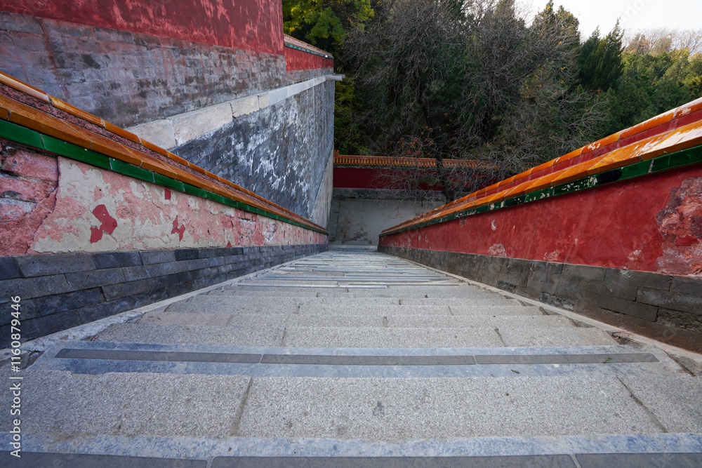 Steps leading to Dvipa on the south side of Xumi Lingjing Site of Summer Palace in Beijing