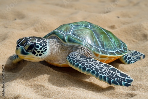 Green Sea Turtle of the Red Sea with generative ai