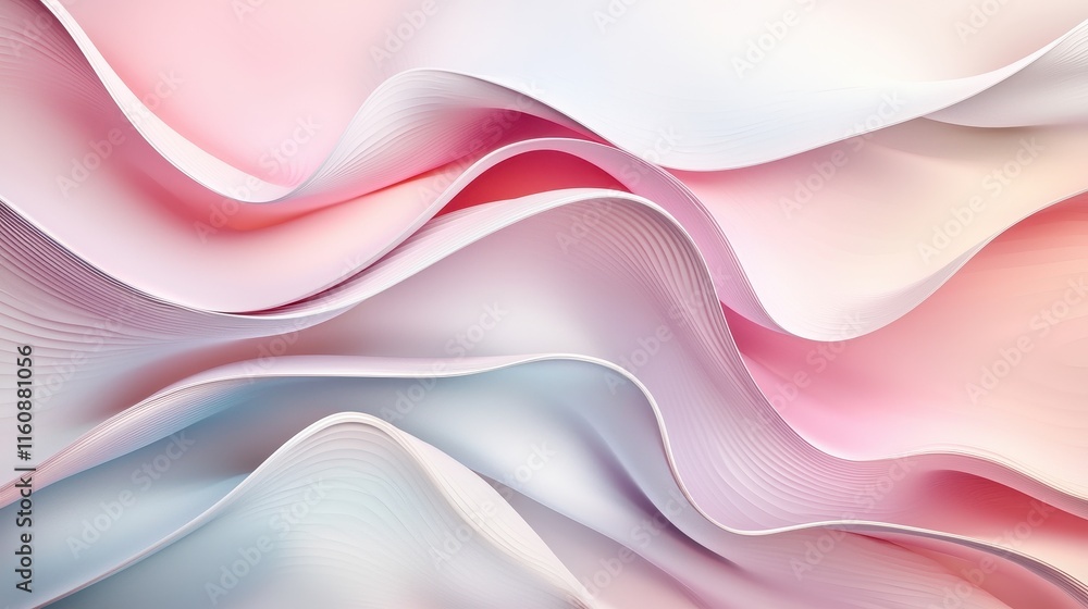 Soft Abstract Background with Gentle Gradient Waves in Pastel Tones Soft Abstract Background with Gentle Gradient Waves in Pastel Tones